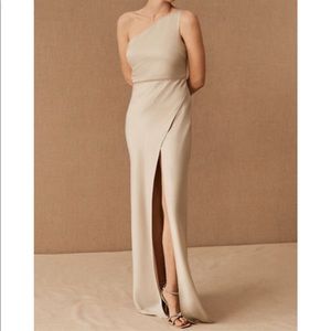 BHLDN CHAMPAGNE SATIN DRESS